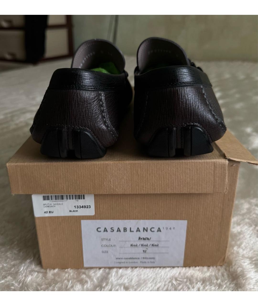 FERRAGAMO Черные кожаные мокасины, фото 3