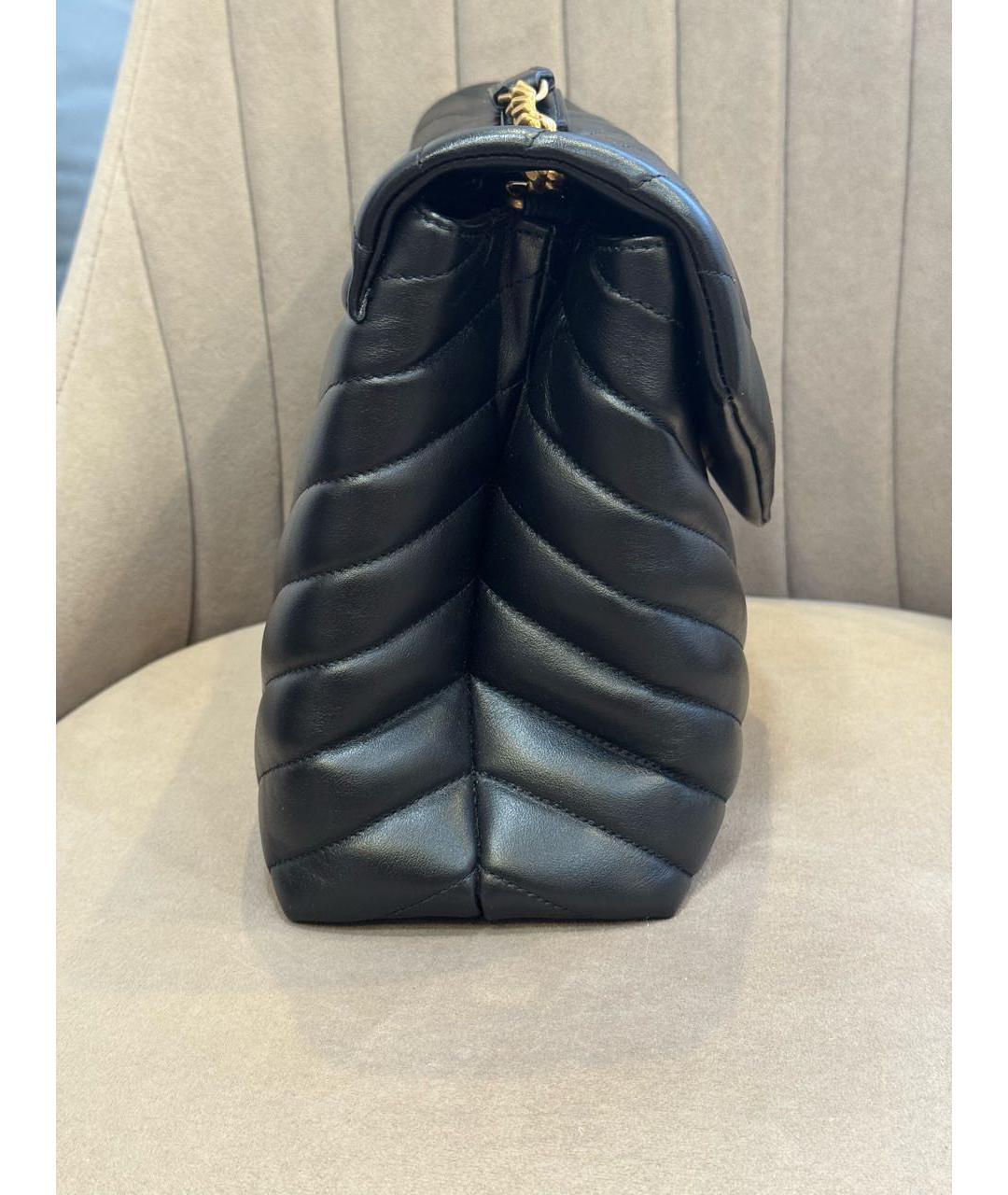 SAINT LAURENT Черная кожаная сумка через плечо, фото 2