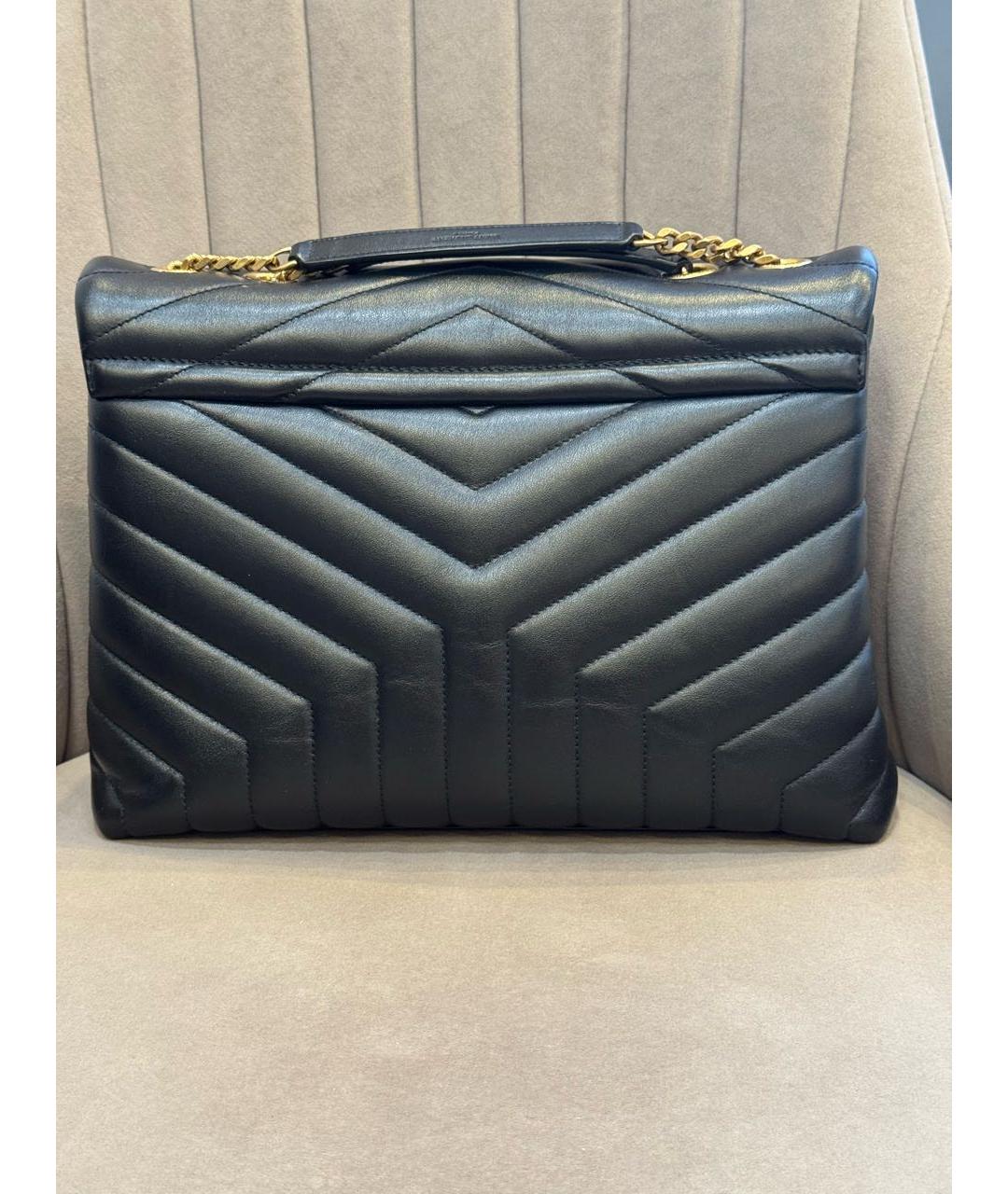 SAINT LAURENT Черная кожаная сумка через плечо, фото 4