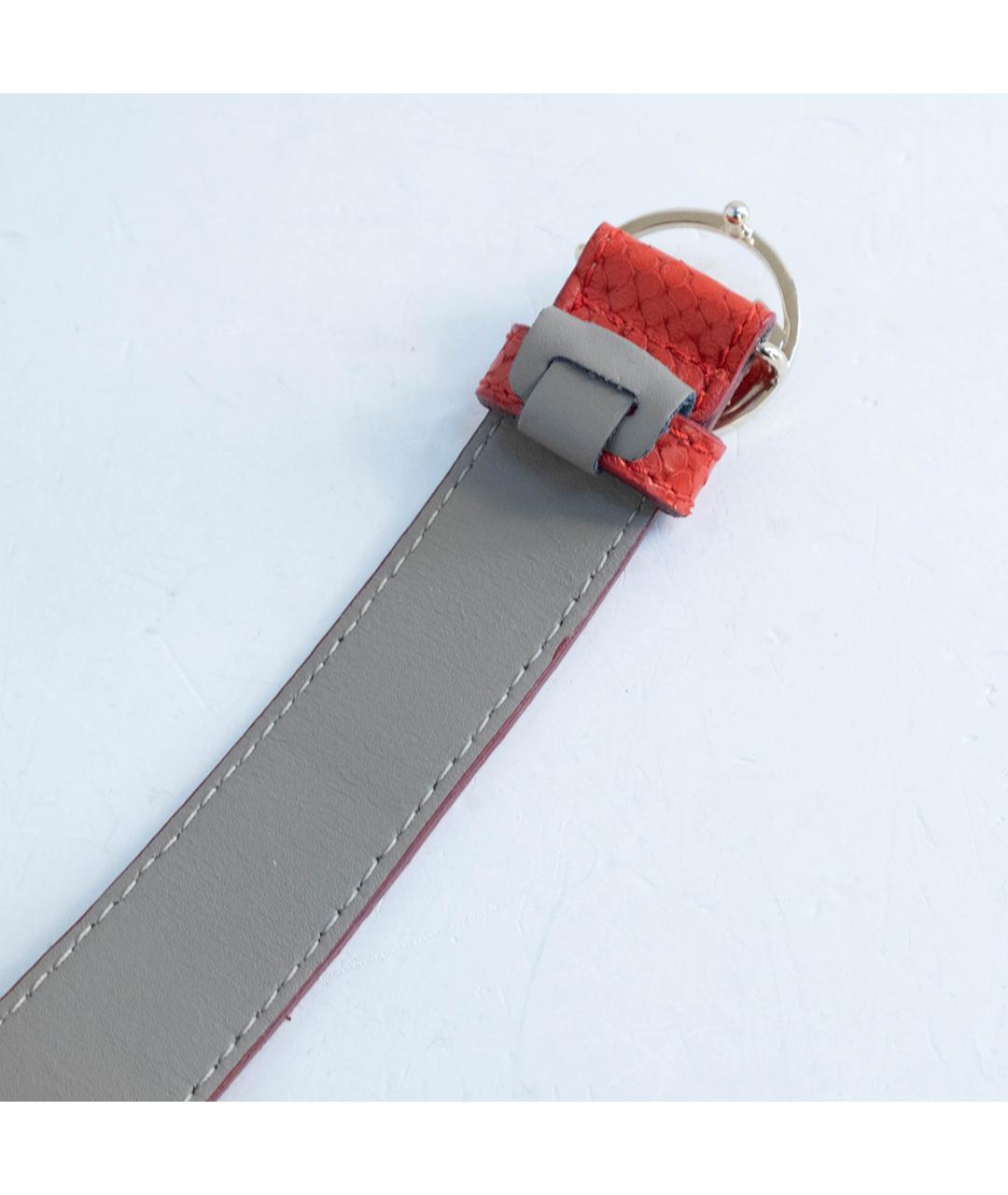 VERSACE Красный кожаный ремень, фото 5