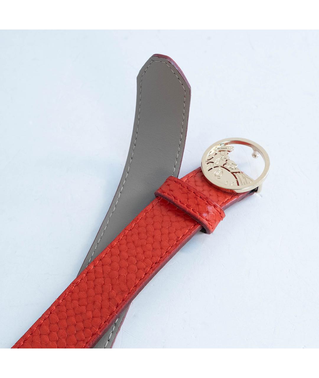 VERSACE Красный кожаный ремень, фото 3