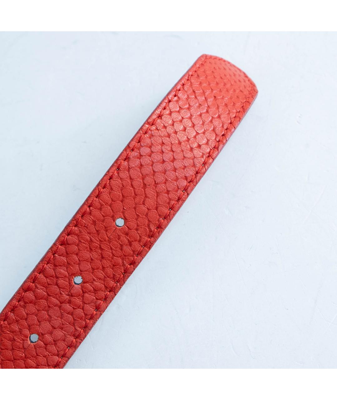 VERSACE Красный кожаный ремень, фото 4