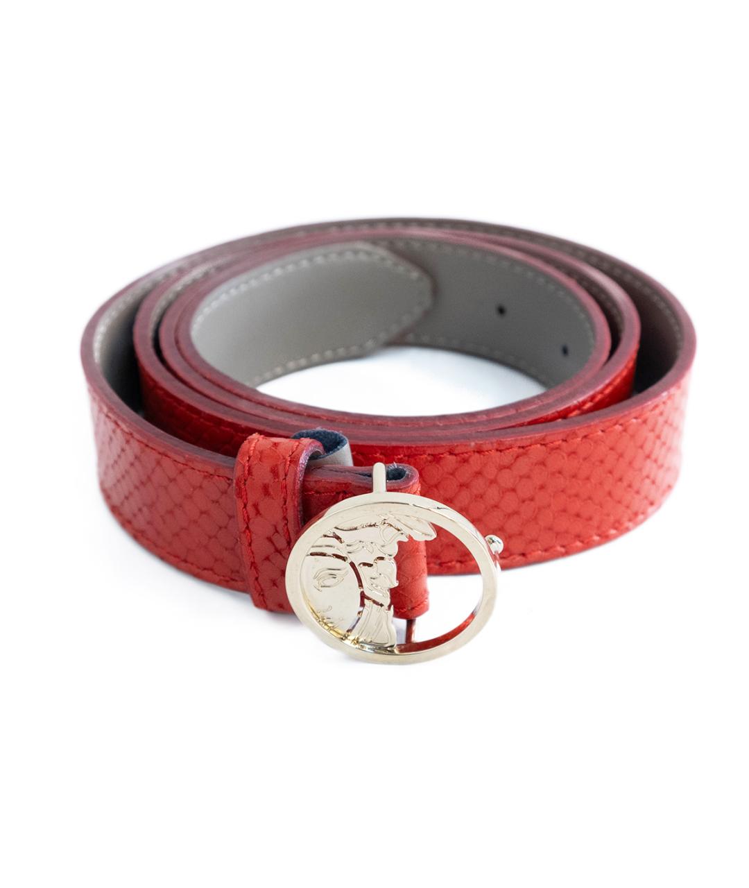 VERSACE Красный кожаный ремень, фото 2