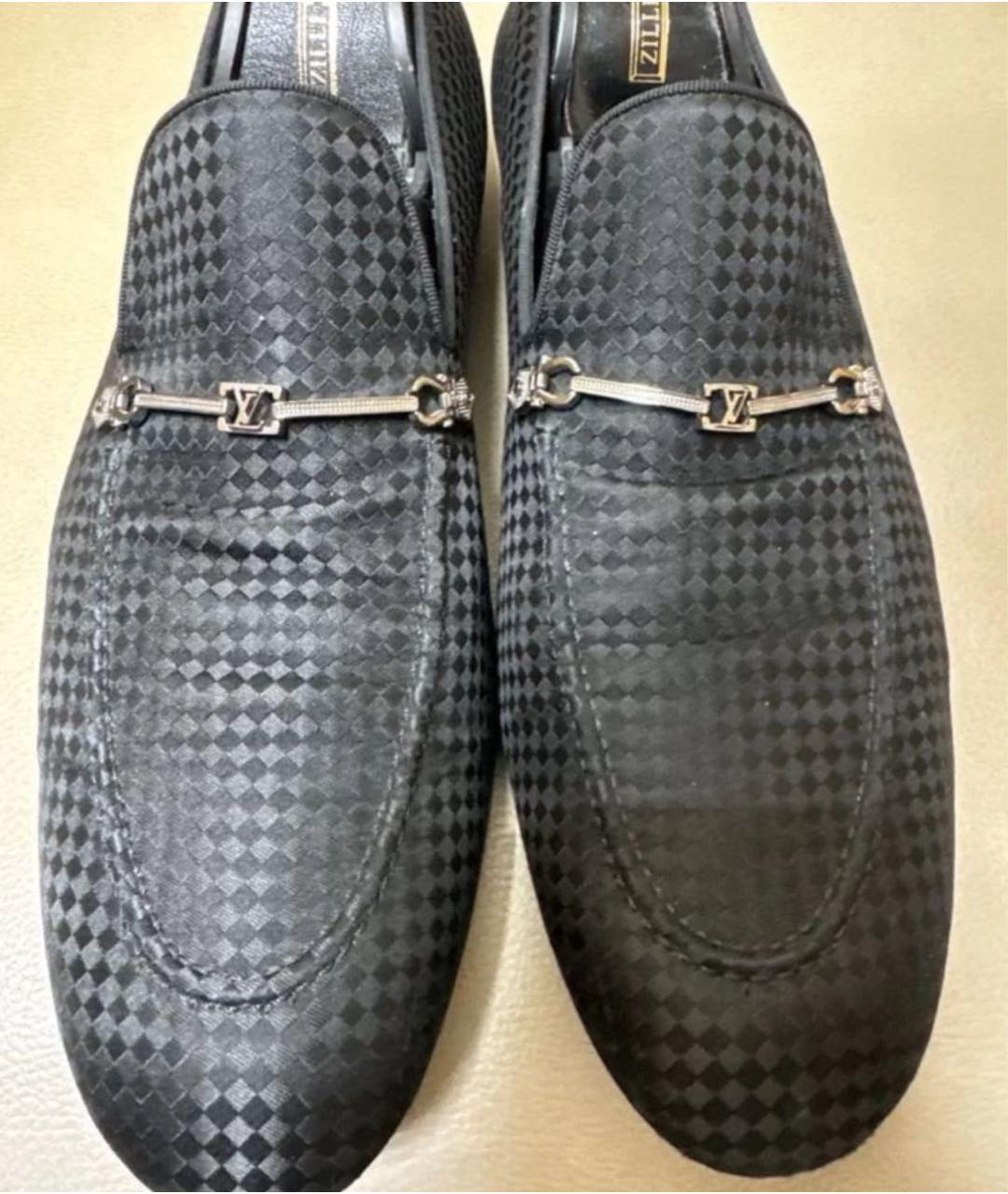 LOUIS VUITTON Черные кожаные мокасины, фото 4