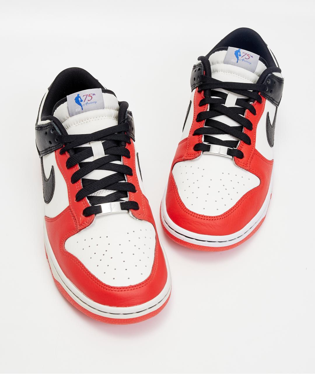 NIKE Красные кожаные низкие кроссовки / кеды, фото 5