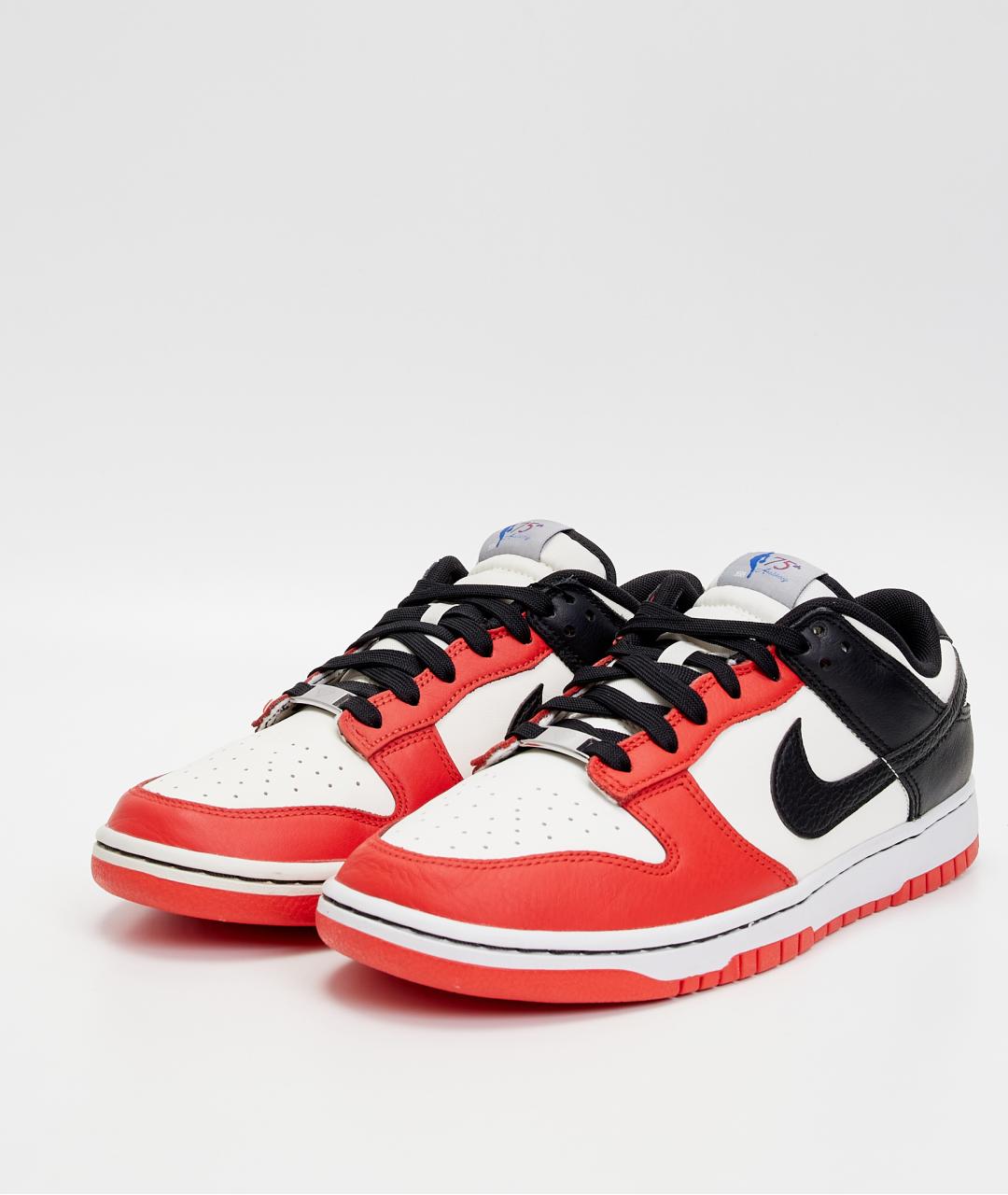 NIKE Красные кожаные низкие кроссовки / кеды, фото 2