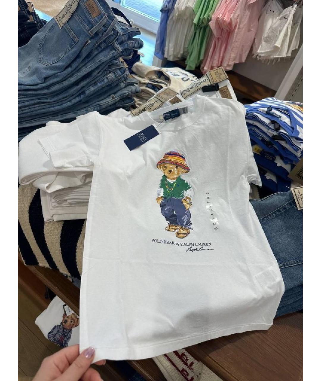 POLO RALPH LAUREN Белая хлопковая футболка, фото 2