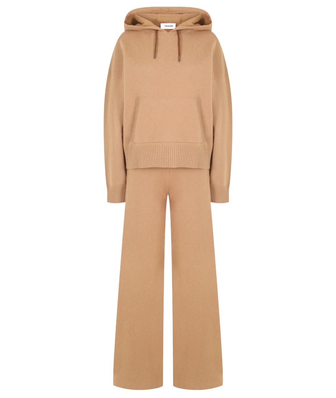 YVES SALOMON Бежевый костюм с брюками, фото 1