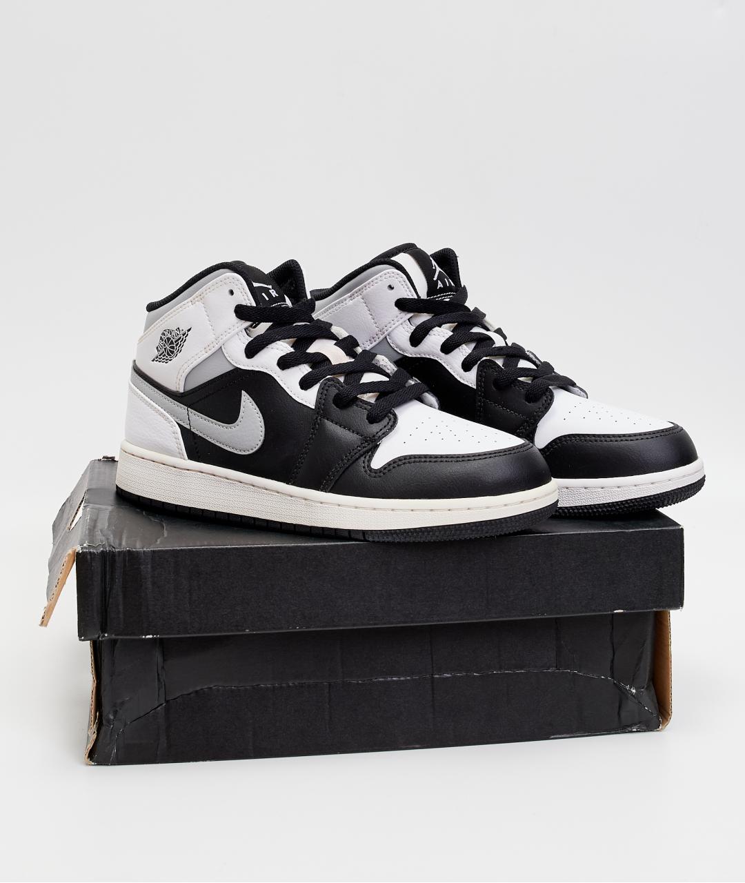 JORDAN Черные кожаные кроссовки, фото 7