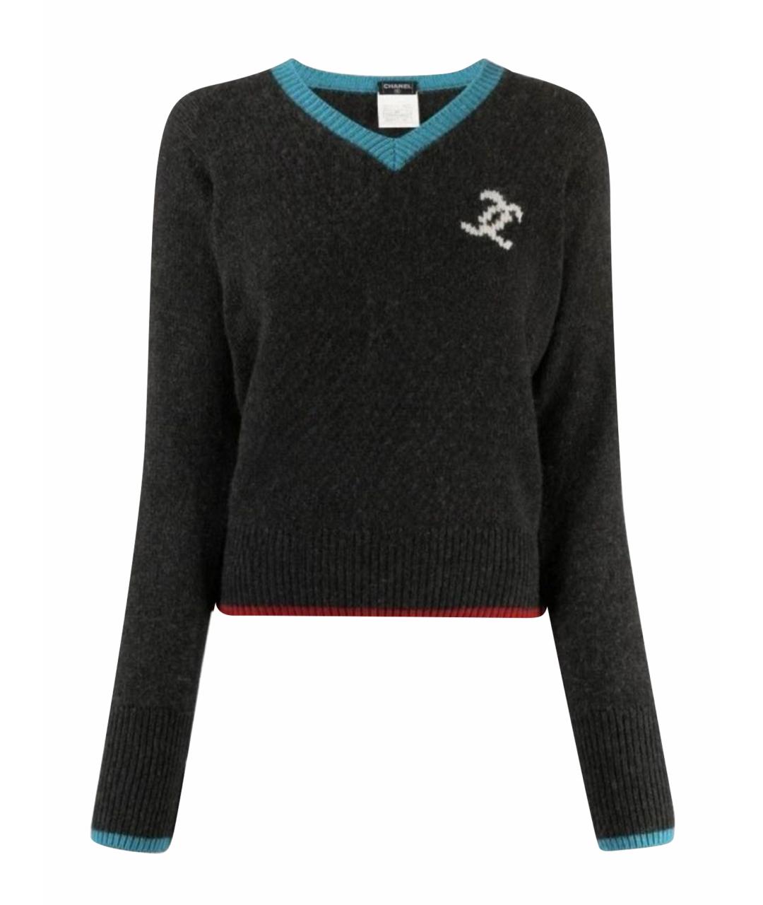 CHANEL Серый кашемировый джемпер / свитер, фото 1