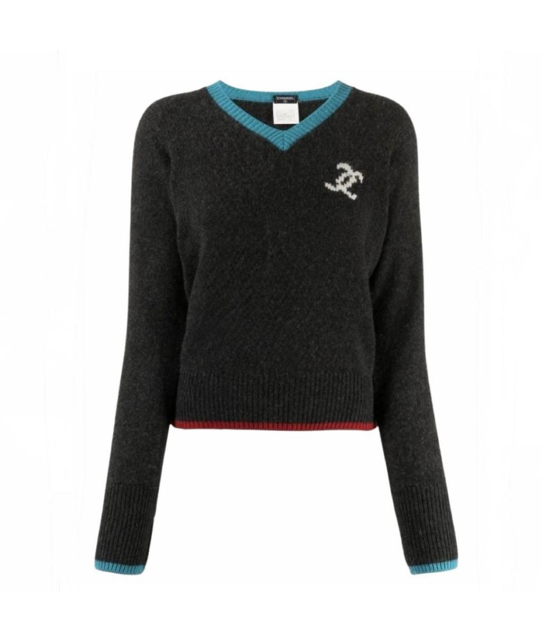 CHANEL Серый кашемировый джемпер / свитер, фото 6
