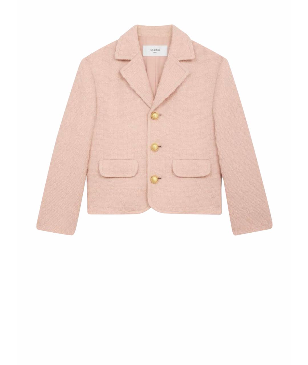 CELINE Бежевый шерстяной жакет/пиджак, фото 1