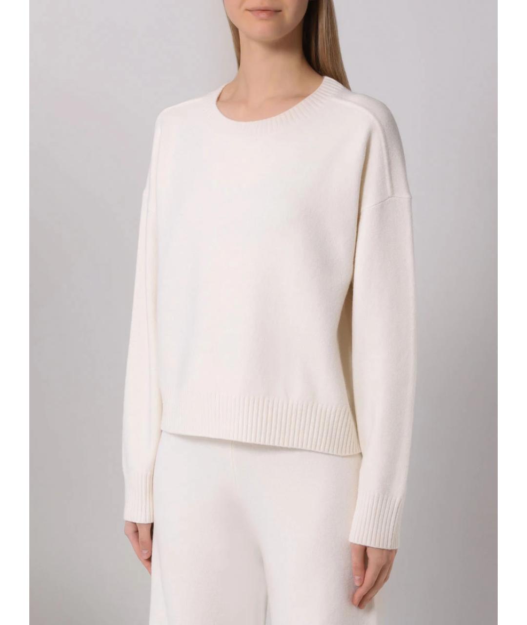 YVES SALOMON Белый шерстяной костюм с брюками, фото 4