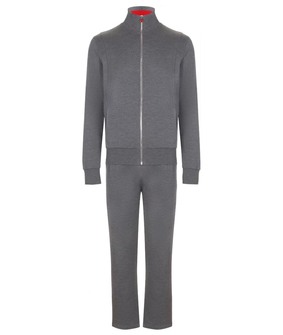 KITON Серый повседневный костюм, фото 1