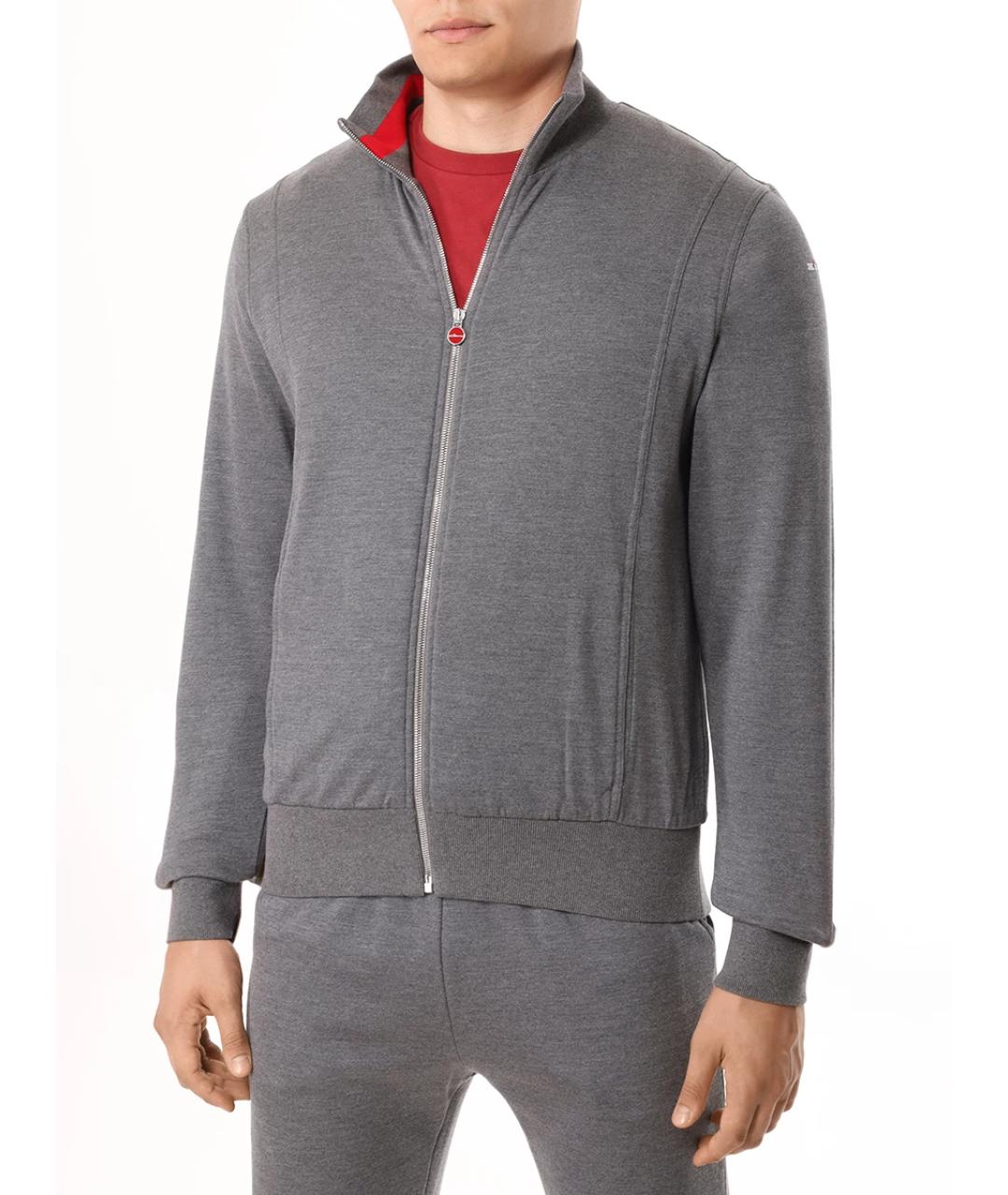 KITON Серый повседневный костюм, фото 4