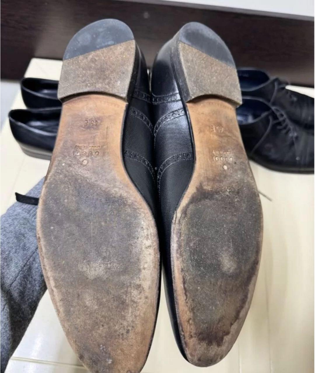 GUCCI Темно-синие кожаные туфли, фото 4