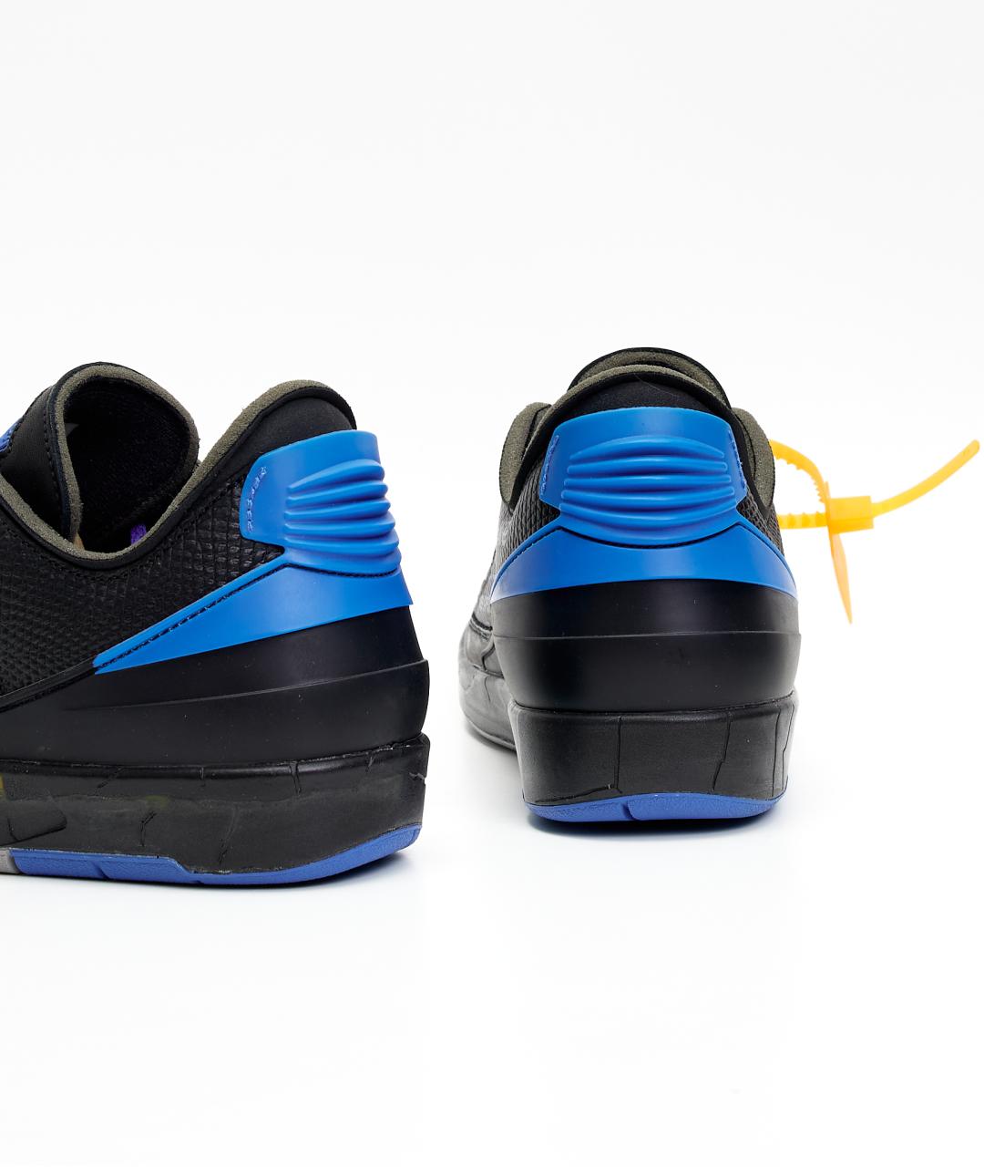 JORDAN Черные кожаные низкие кроссовки / кеды, фото 3