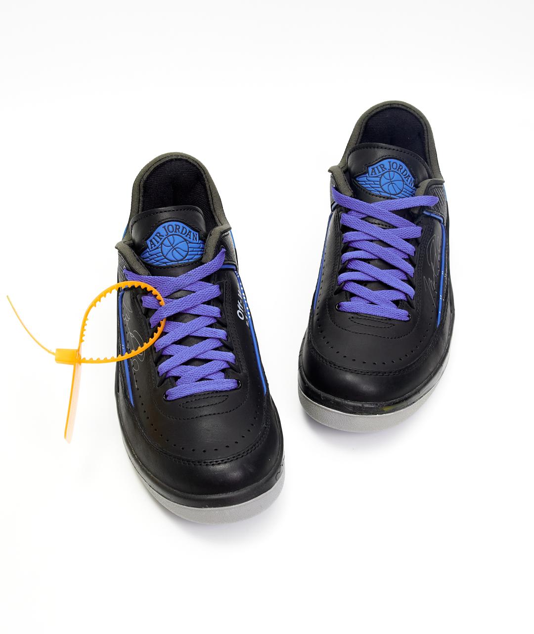 JORDAN Черные кожаные низкие кроссовки / кеды, фото 4