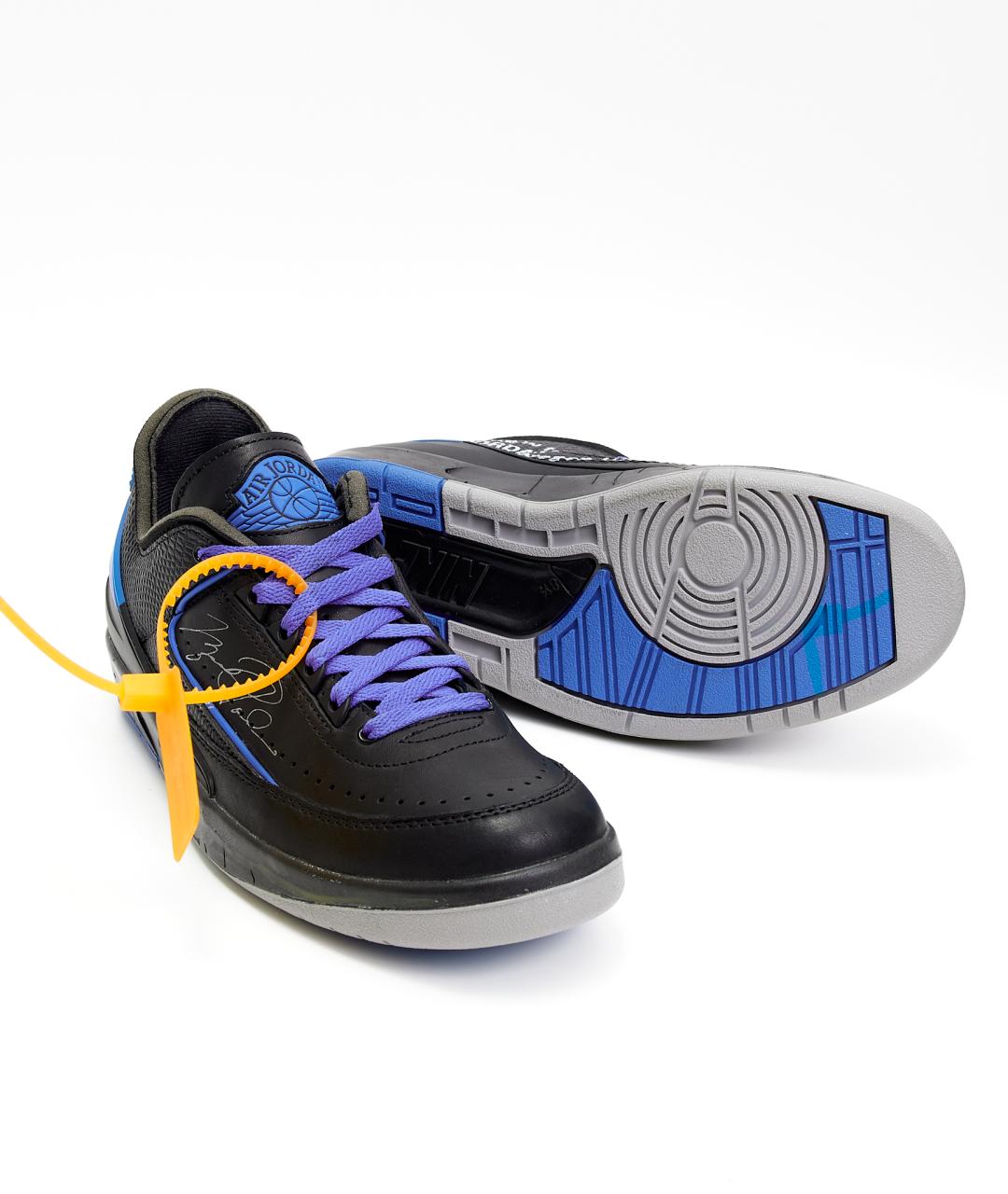 JORDAN Черные кожаные низкие кроссовки / кеды, фото 5