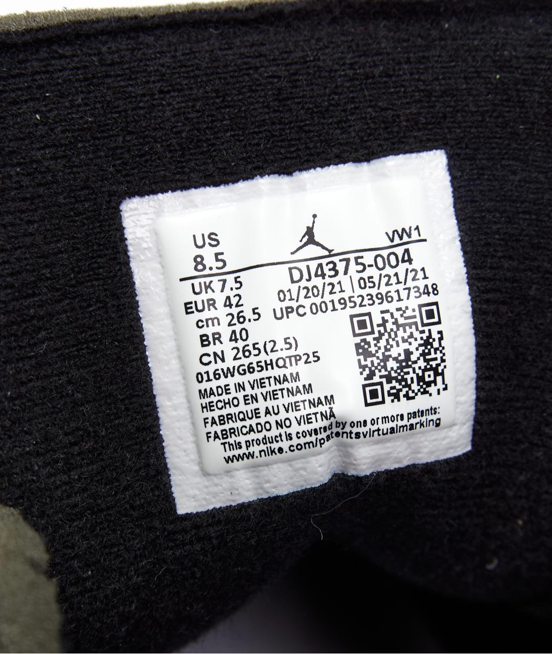 JORDAN Черные кожаные низкие кроссовки / кеды, фото 7