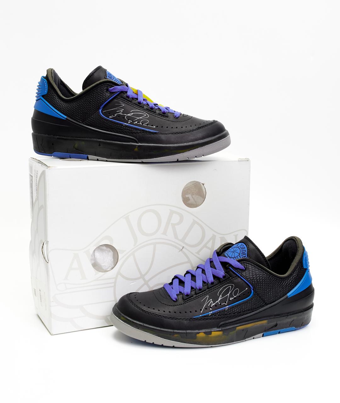 JORDAN Черные кожаные низкие кроссовки / кеды, фото 6