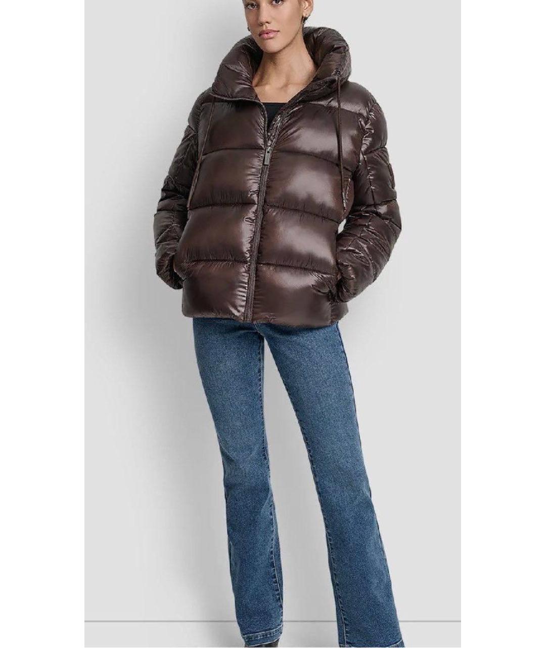 DKNY Коричневая полиэстеровая куртка, фото 9