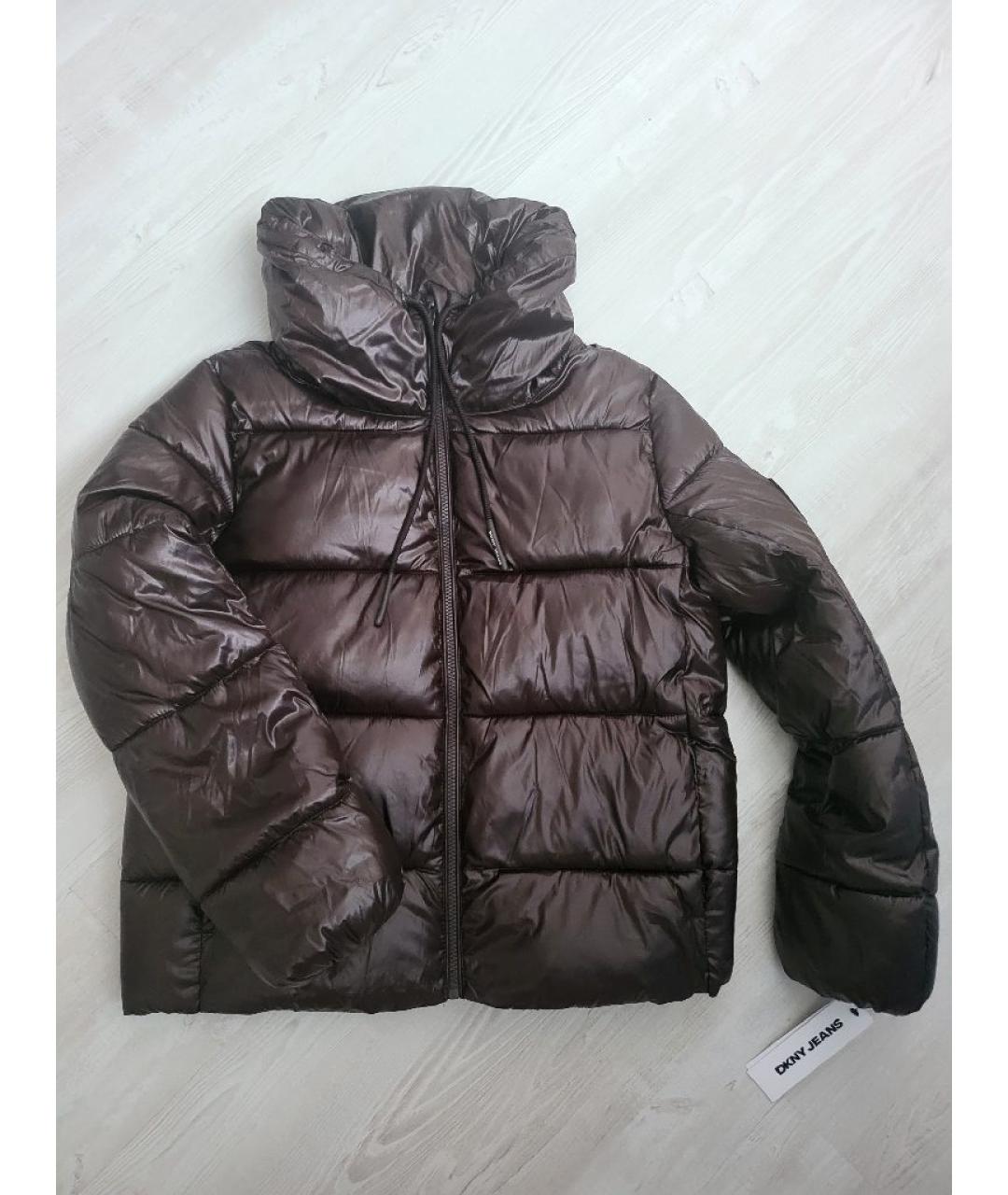 DKNY Коричневая полиэстеровая куртка, фото 2