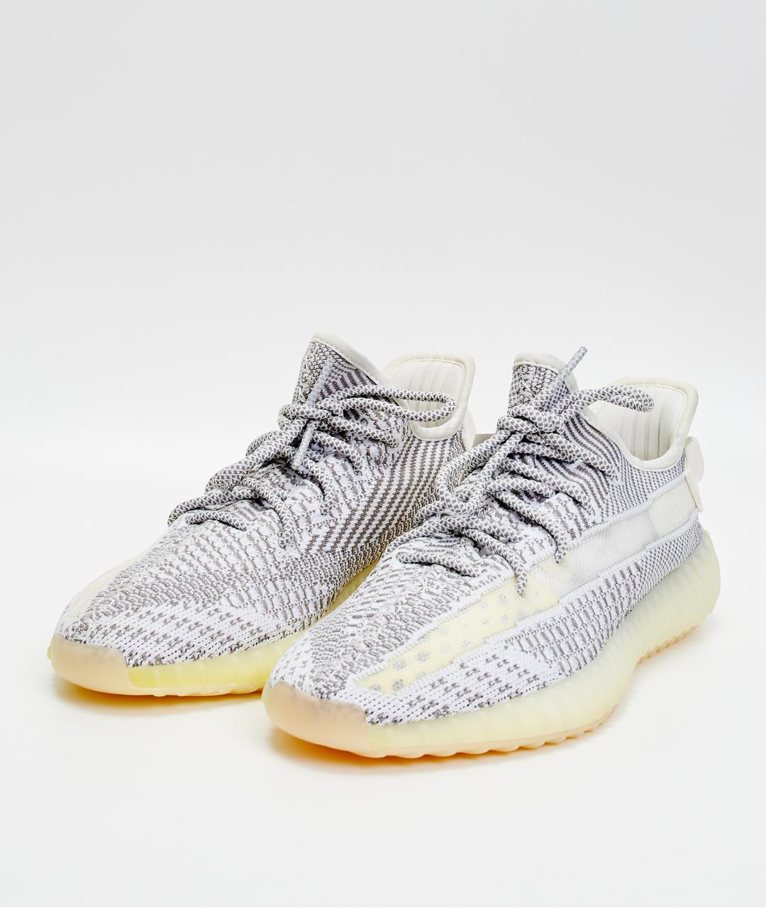 ADIDAS YEEZY Серые текстильные низкие кроссовки / кеды, фото 2