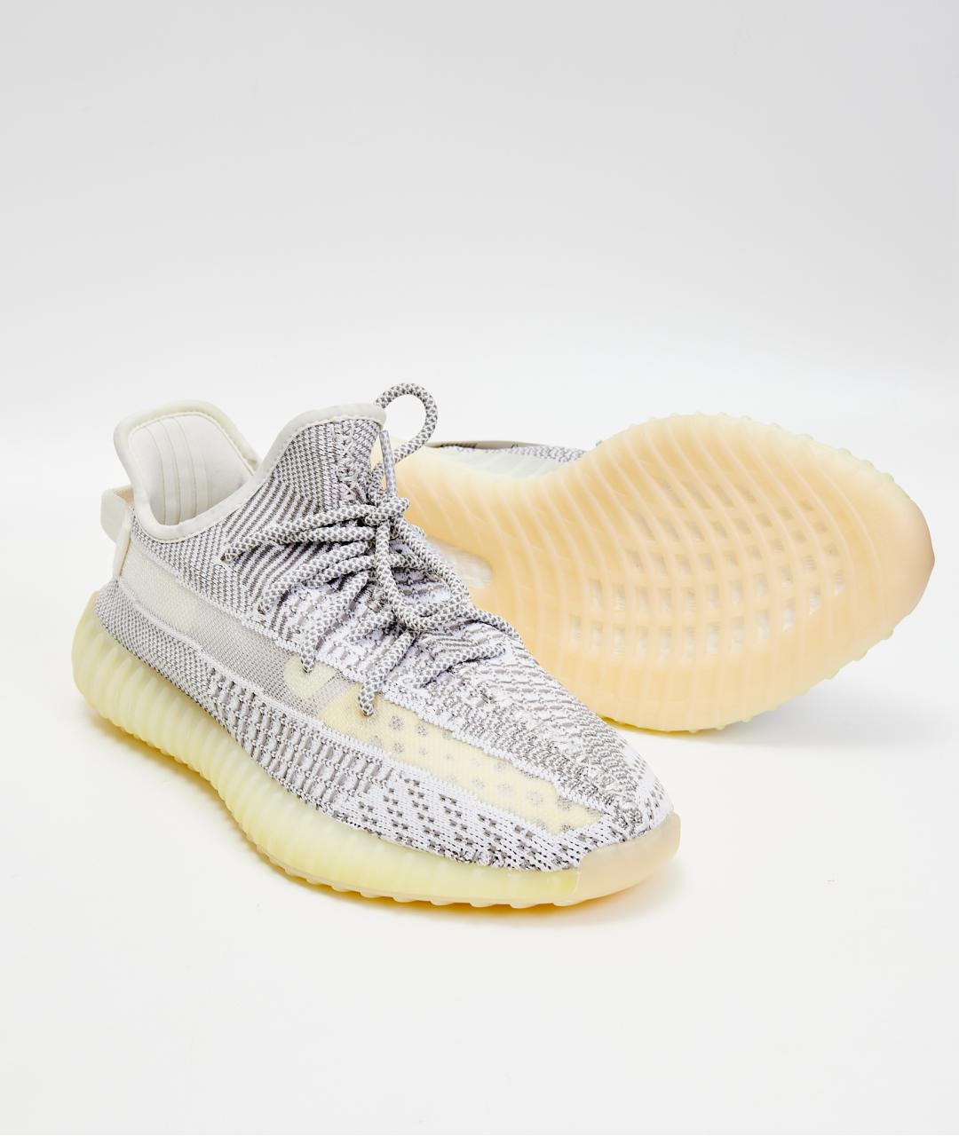 ADIDAS YEEZY Серые текстильные низкие кроссовки / кеды, фото 5