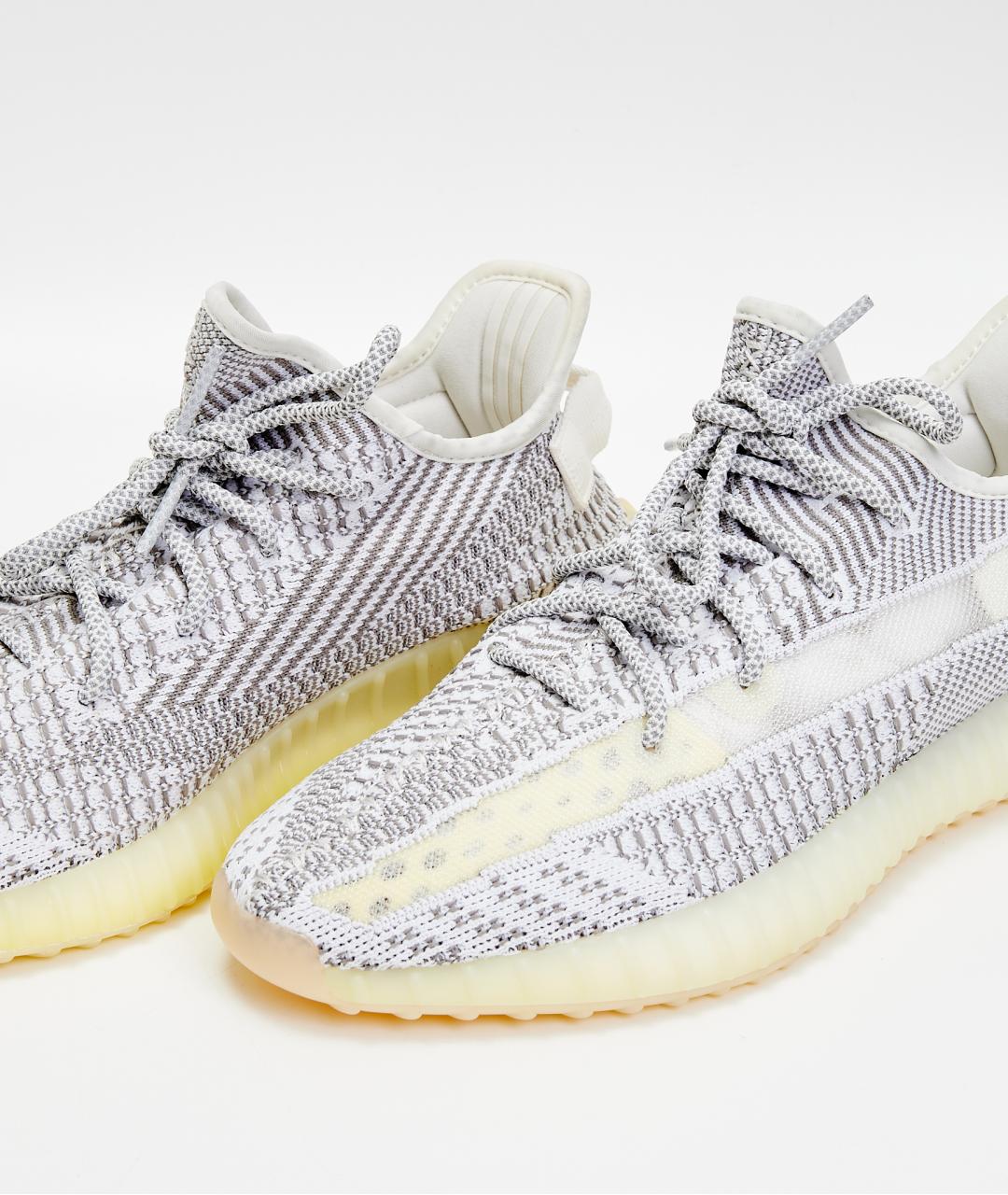 ADIDAS YEEZY Серые текстильные низкие кроссовки / кеды, фото 4