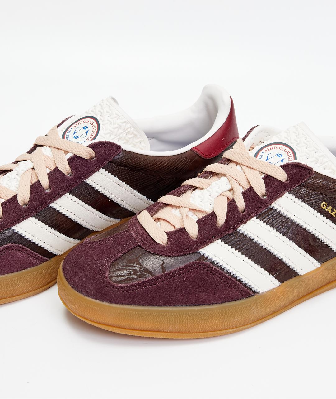 ADIDAS Бордовые кожаные кеды, фото 4