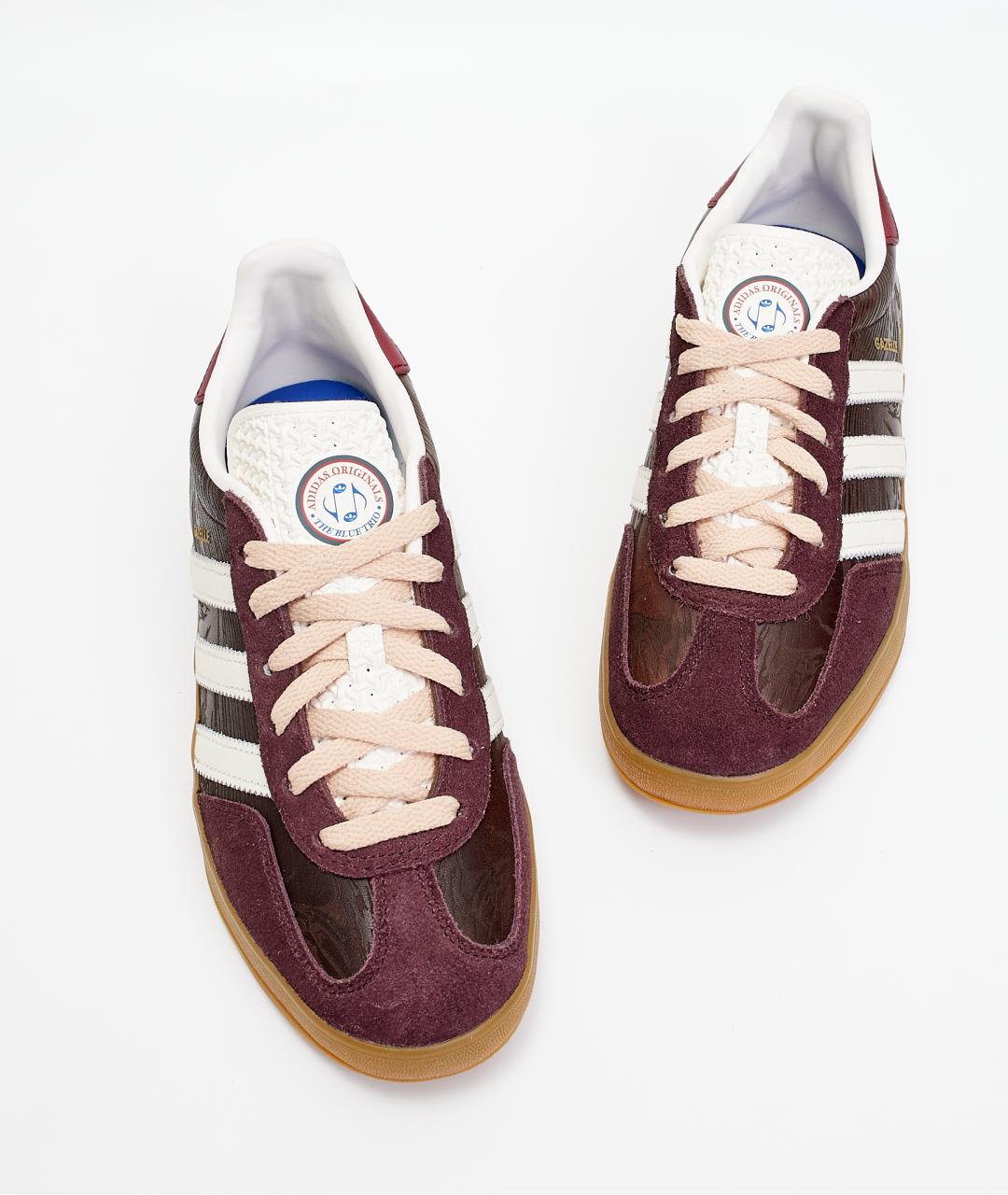 ADIDAS Бордовые кожаные кеды, фото 5