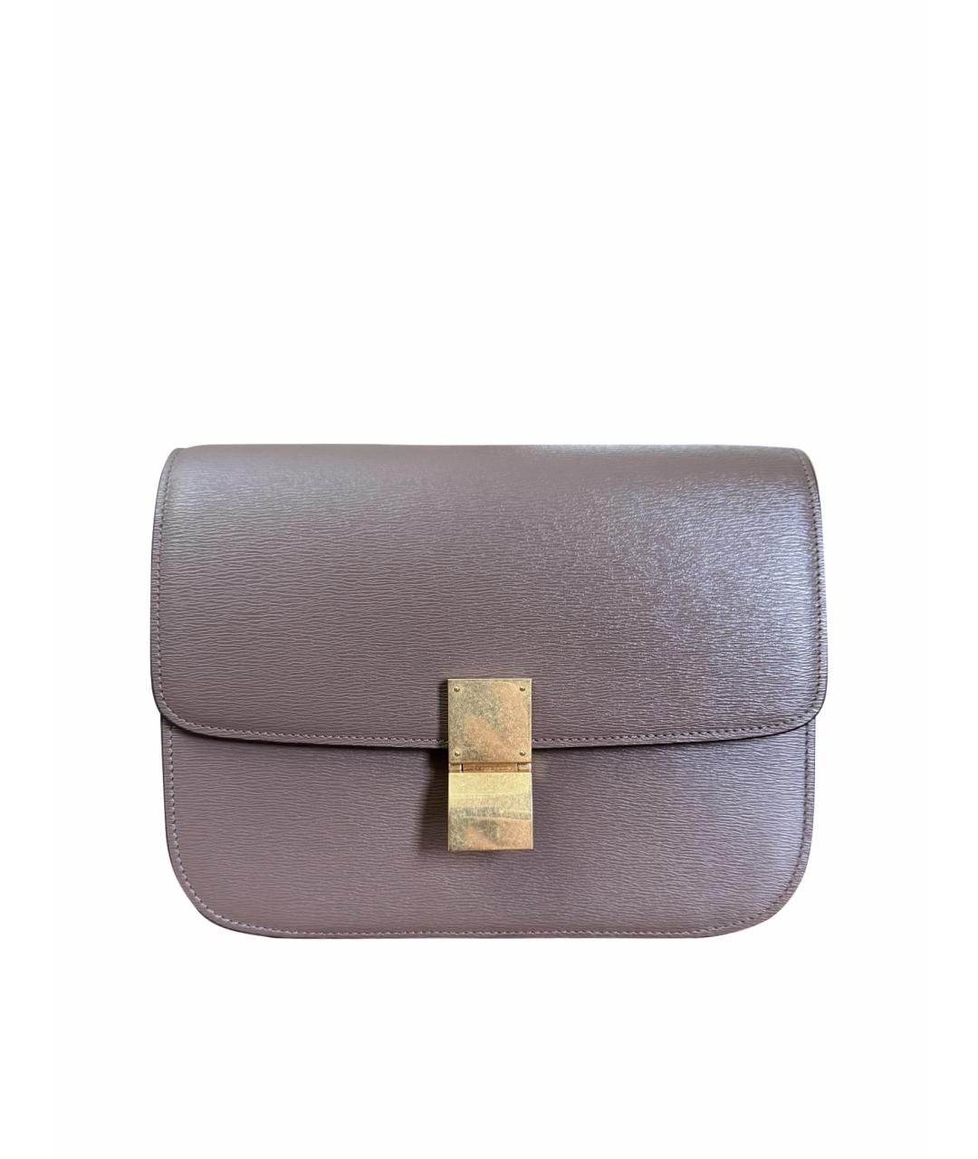 CELINE Бежевая кожаная сумка через плечо, фото 1