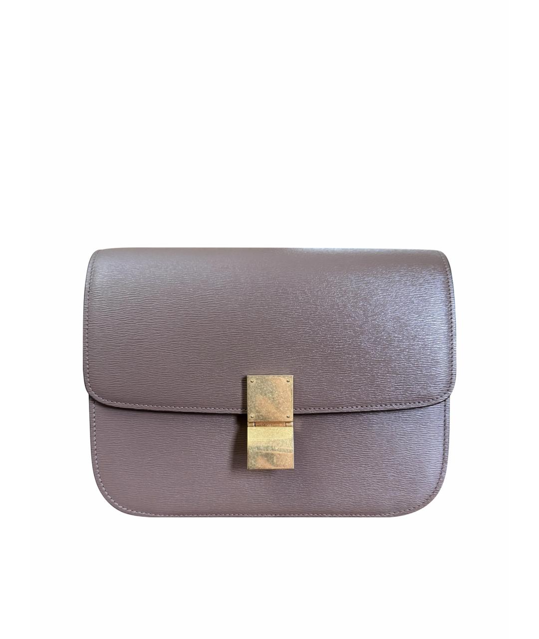 CELINE Бежевая кожаная сумка через плечо, фото 4