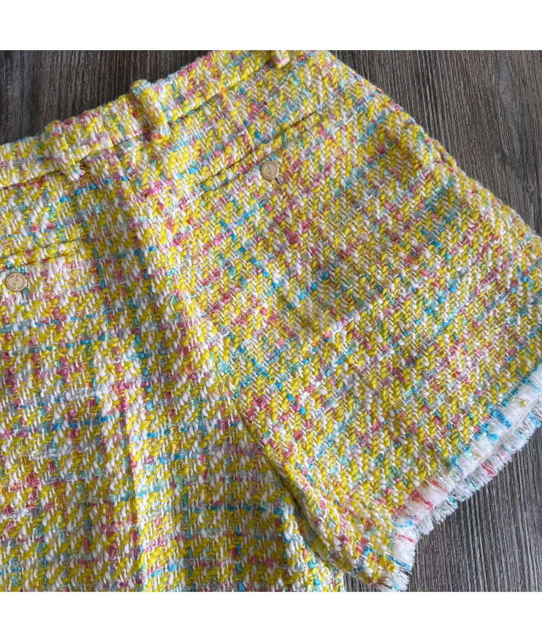 GUCCI Желтые шерстяные шорты, фото 4