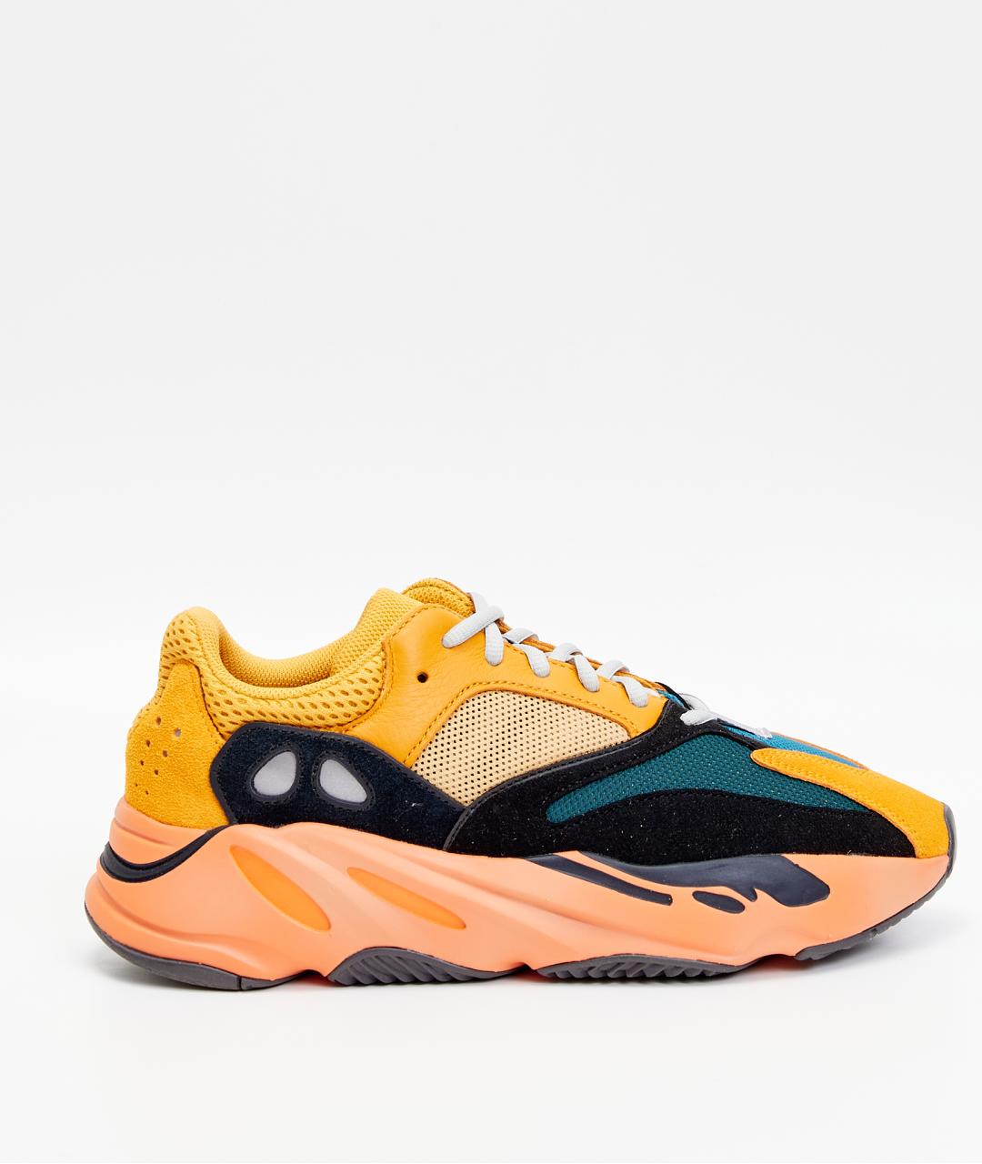 ADIDAS YEEZY Желтые текстильные низкие кроссовки / кеды, фото 1