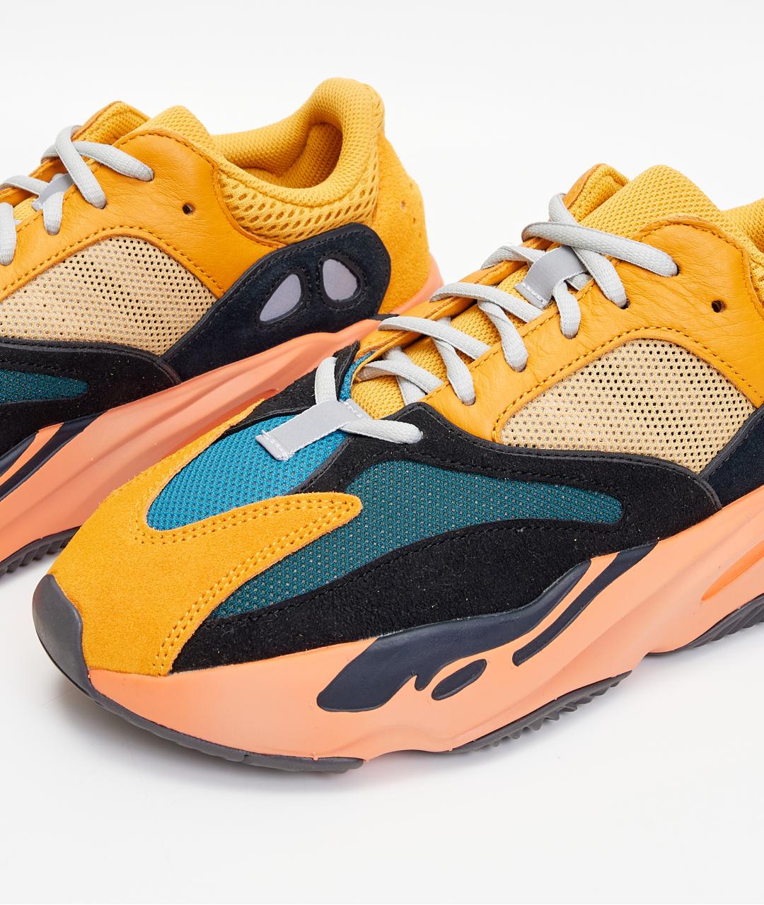 ADIDAS YEEZY Желтые текстильные низкие кроссовки / кеды, фото 4