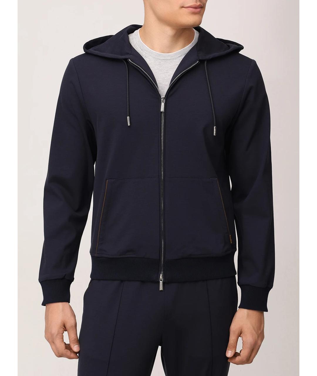 MOORER Синий повседневный костюм, фото 4