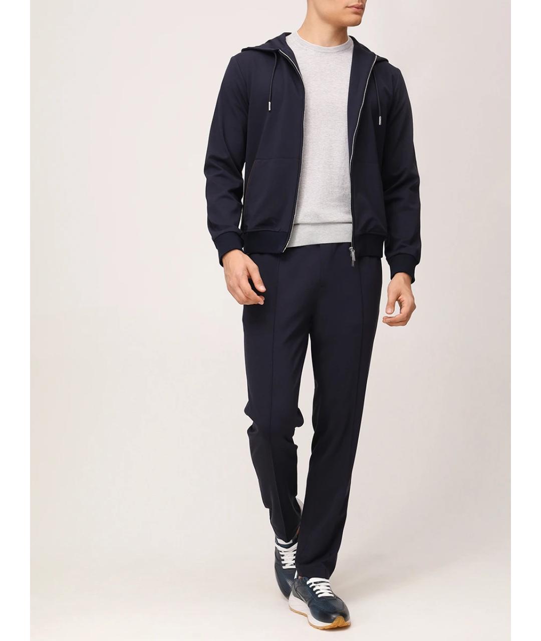 MOORER Синий повседневный костюм, фото 2