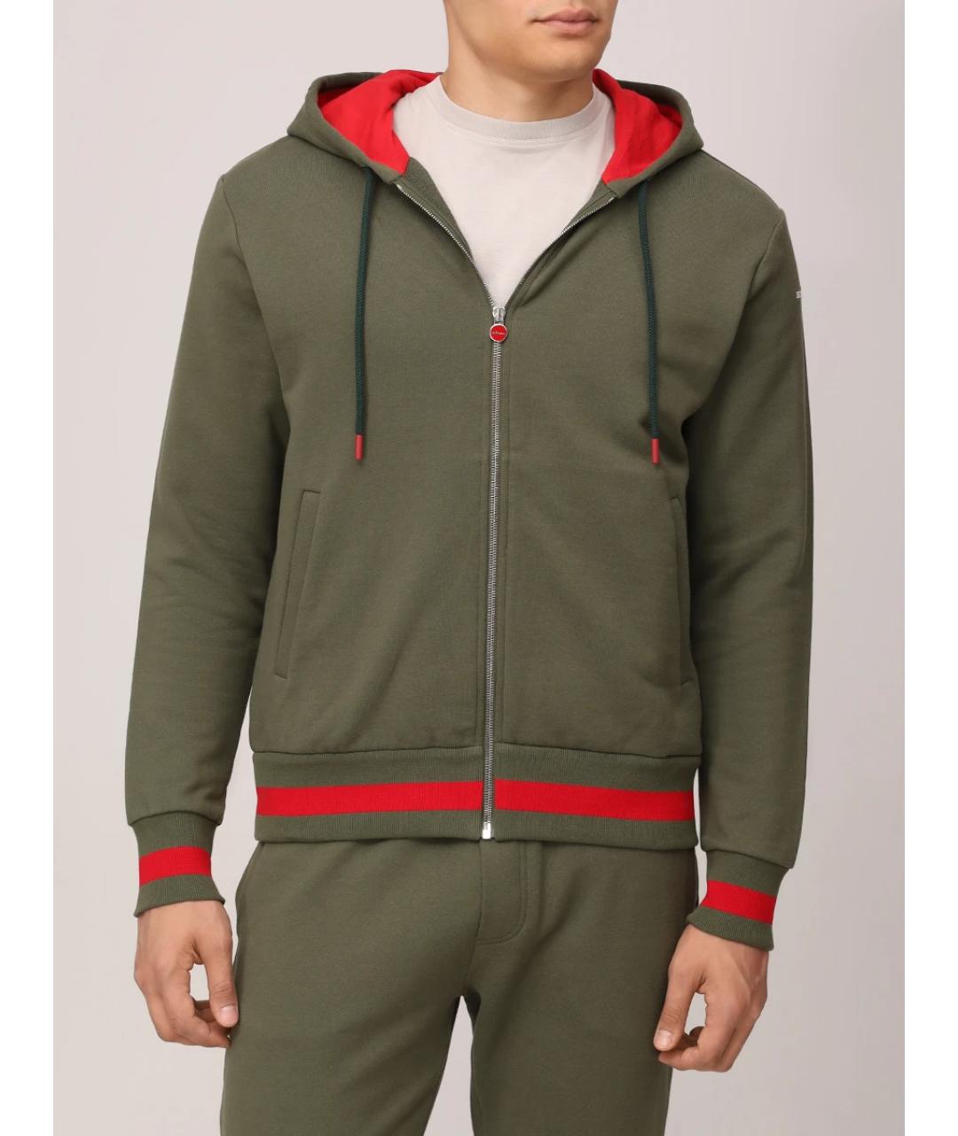 KITON Зеленый повседневный костюм, фото 4