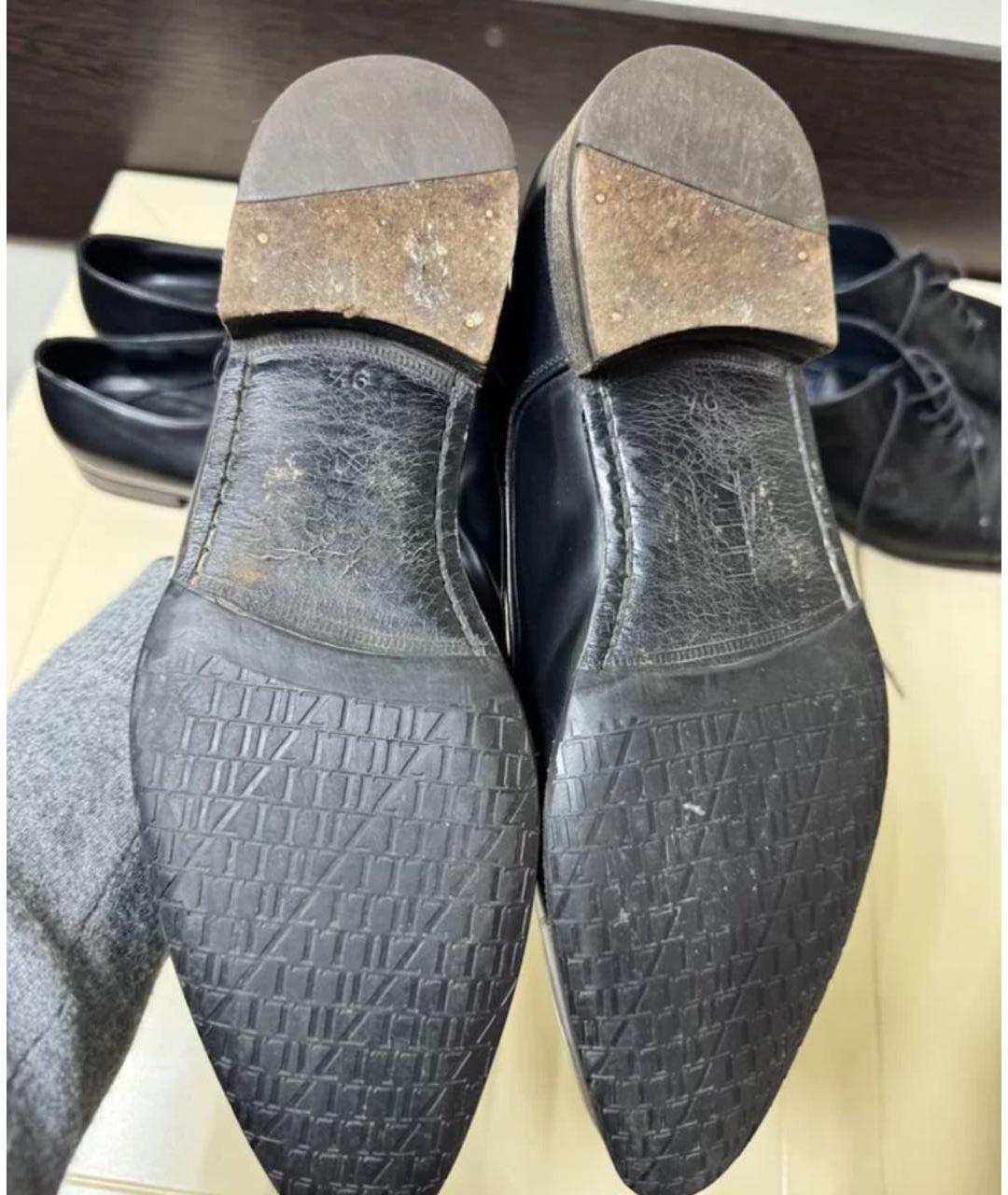 ZILLI Черные кожаные туфли, фото 5