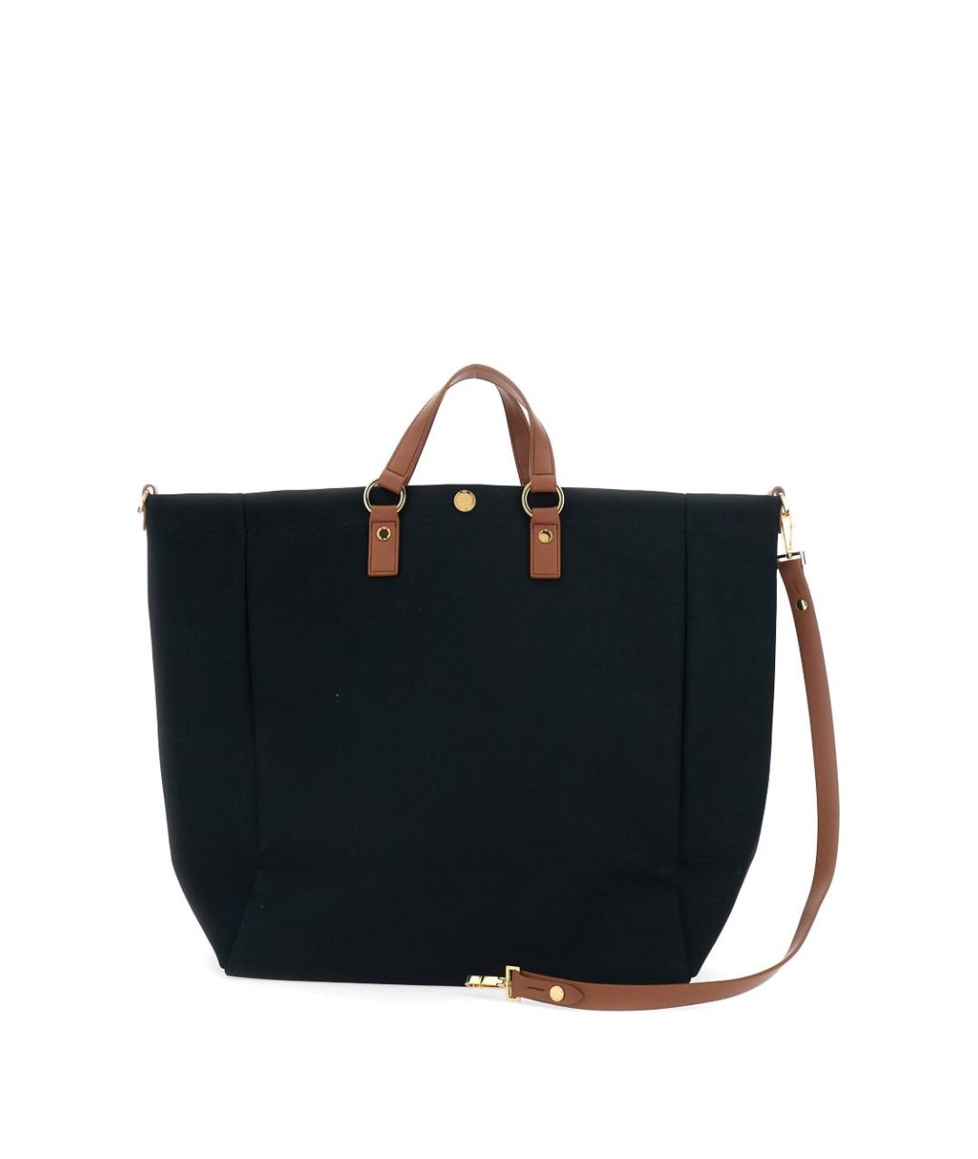 ELISABETTA FRANCHI Черная хлопковая сумка тоут, фото 2