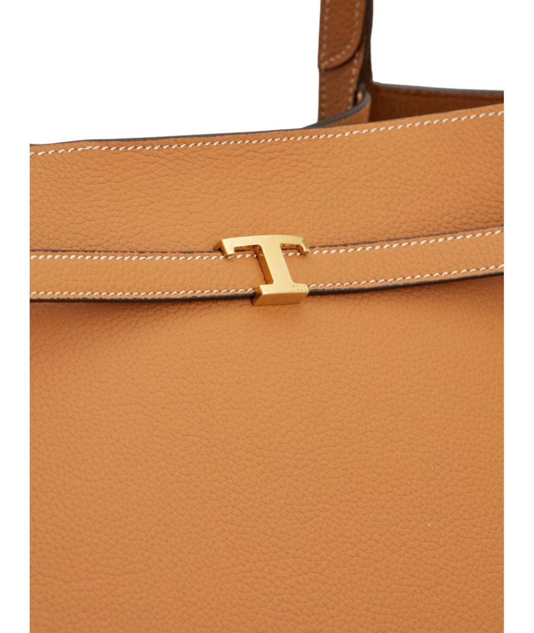 TOD'S Коричневая кожаная сумка тоут, фото 2
