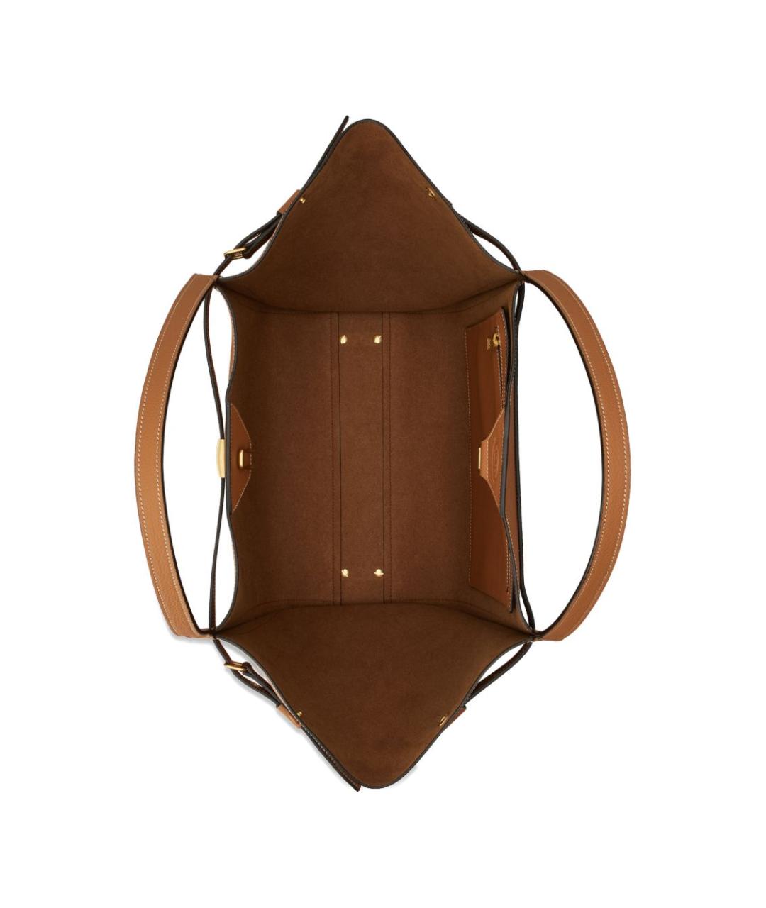 TOD'S Коричневая кожаная сумка тоут, фото 5