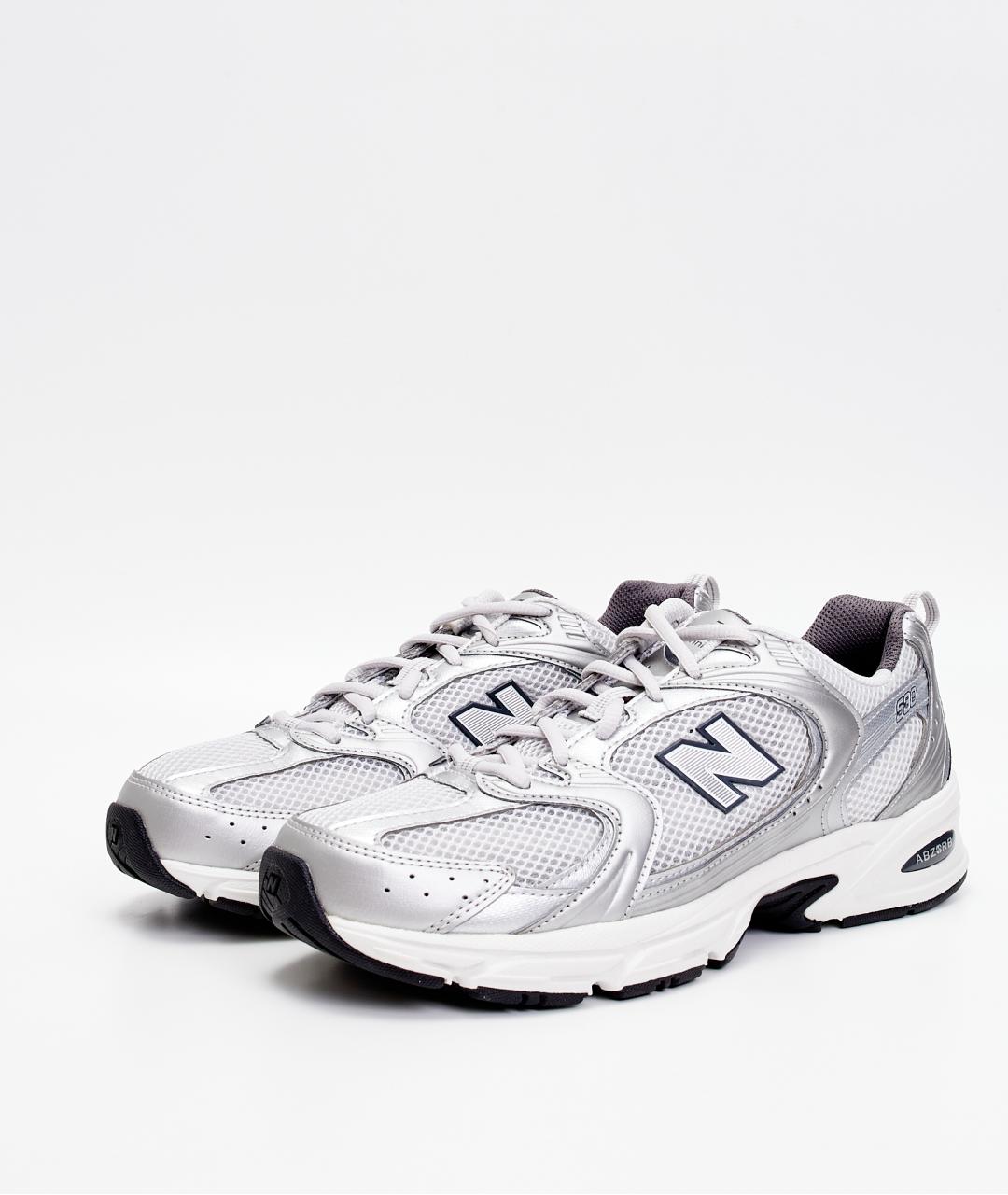 NEW BALANCE Серые текстильные низкие кроссовки / кеды, фото 2