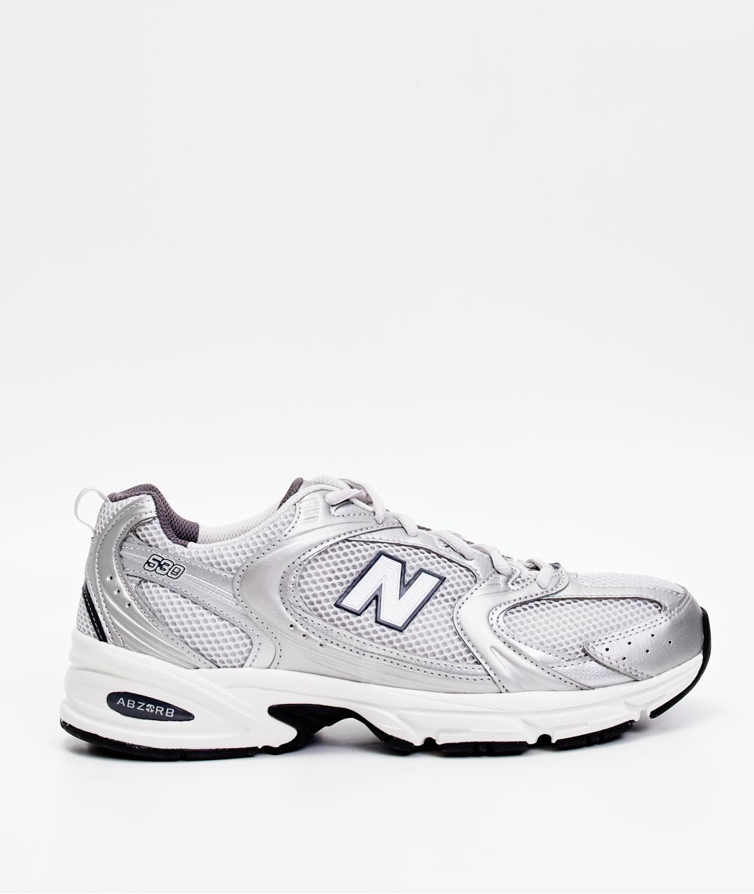 NEW BALANCE Серые текстильные низкие кроссовки / кеды, фото 1