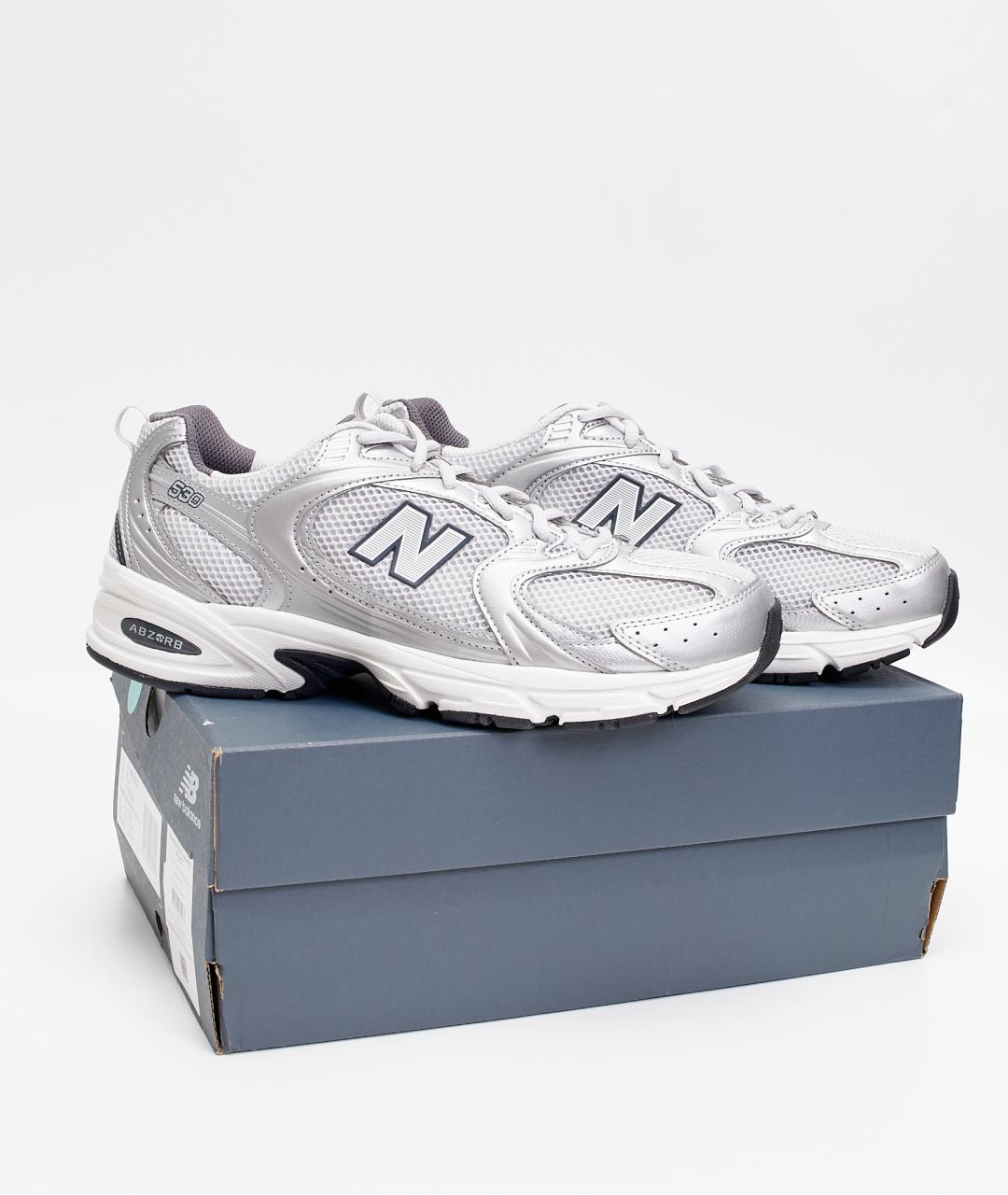 NEW BALANCE Серые текстильные низкие кроссовки / кеды, фото 8