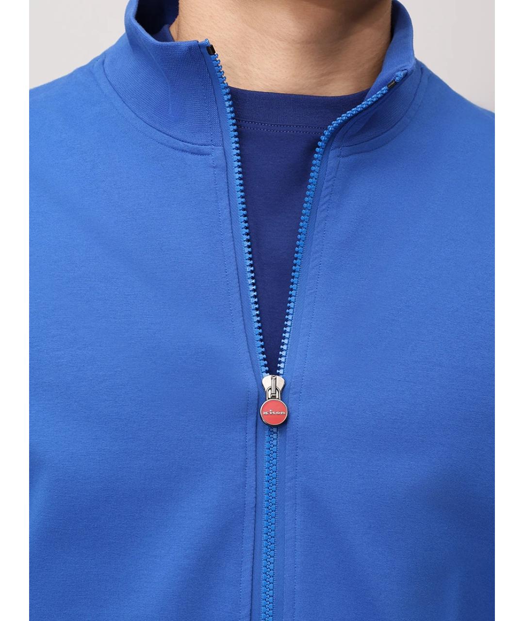 KITON Синий повседневный костюм, фото 5