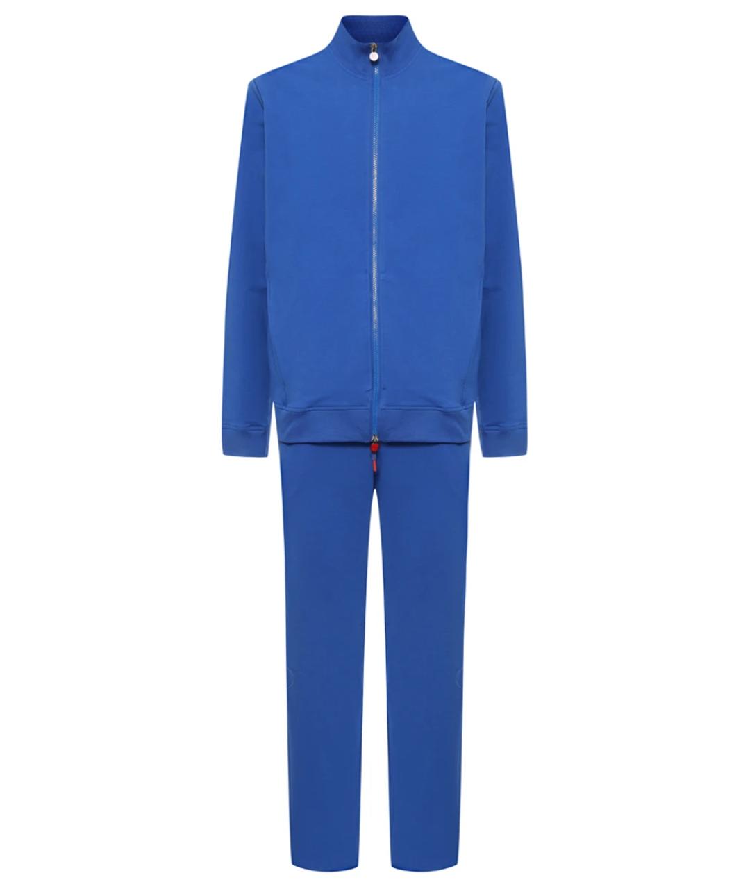 KITON Синий повседневный костюм, фото 1