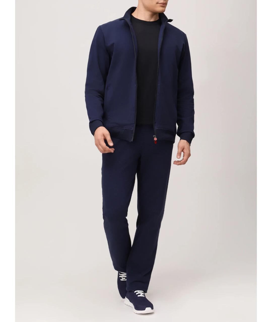 KITON Синий повседневный костюм, фото 2